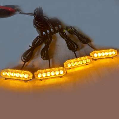 4 Lamps LED grille strobe warning light with amber color