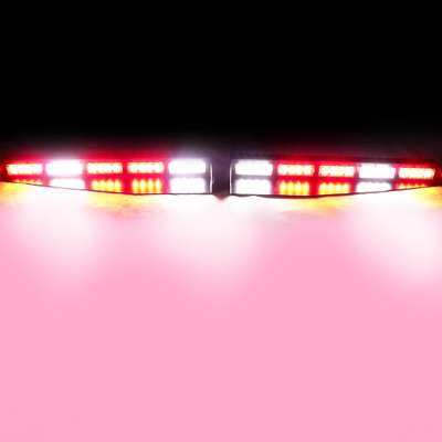 Customize 40W split mount visor strobe lights,used car truck multi color led emergency visor light bar with take down